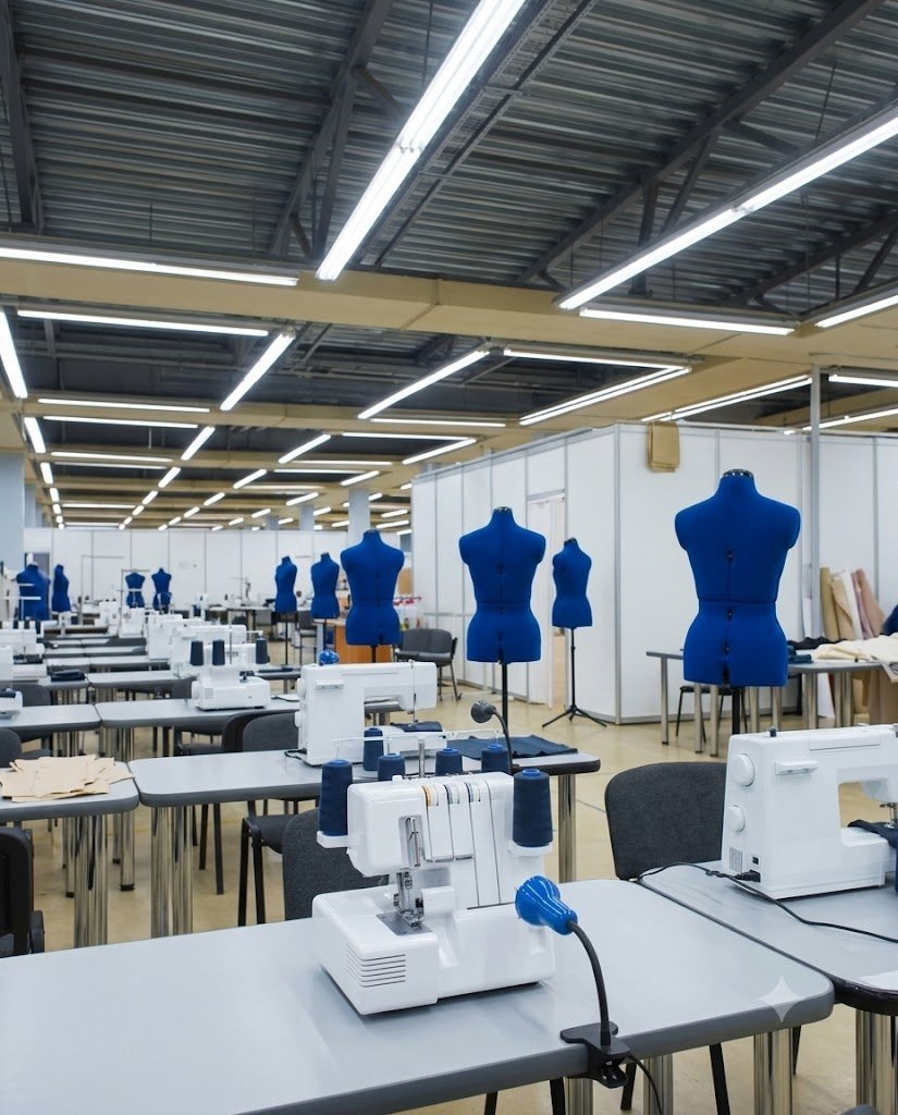 Modern Garment Manufacturing Factory Production Line